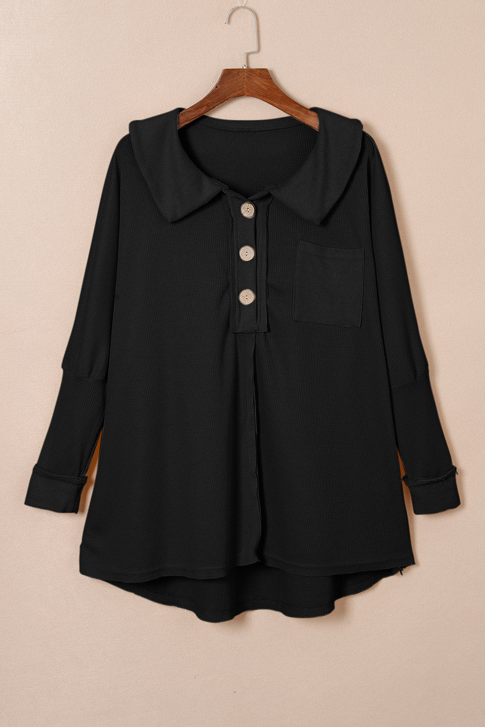 Nina Waffle Knit Long Sleeve Top