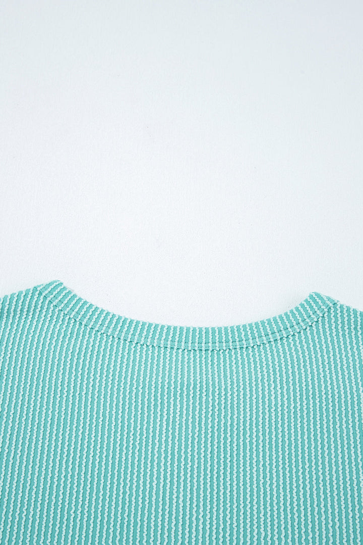 Aria Knit Colorblock Henley Top