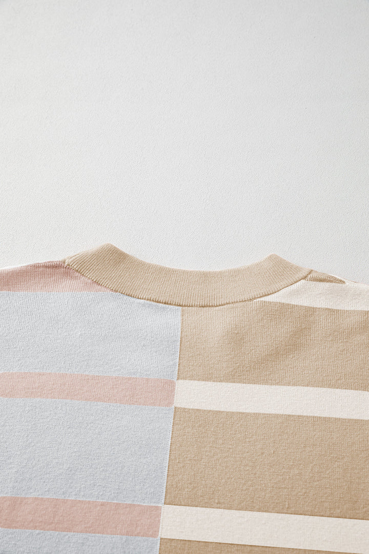 Jream Stripe Colorblock Oversized Sweater