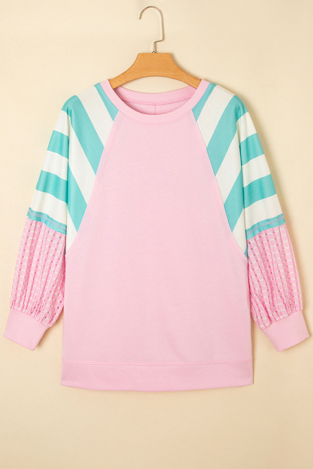 Vanessa Patchwork Raglan Pullover Top