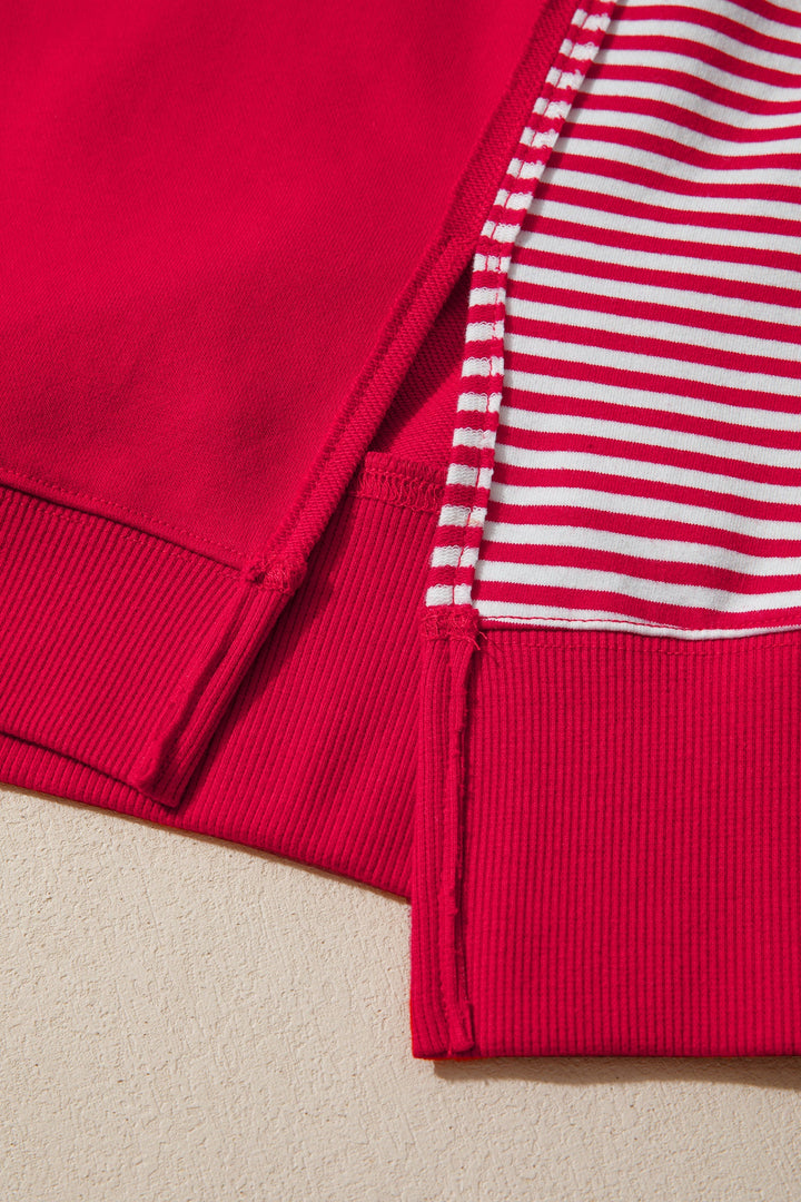 Aaliyah Patchwork Sleeve Colorblock Sweatshirt