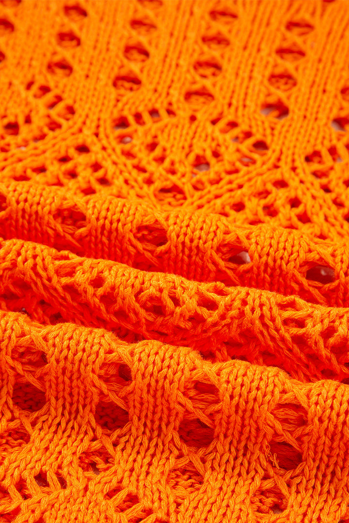 Emerson Crochet Scallop Edge Sweater