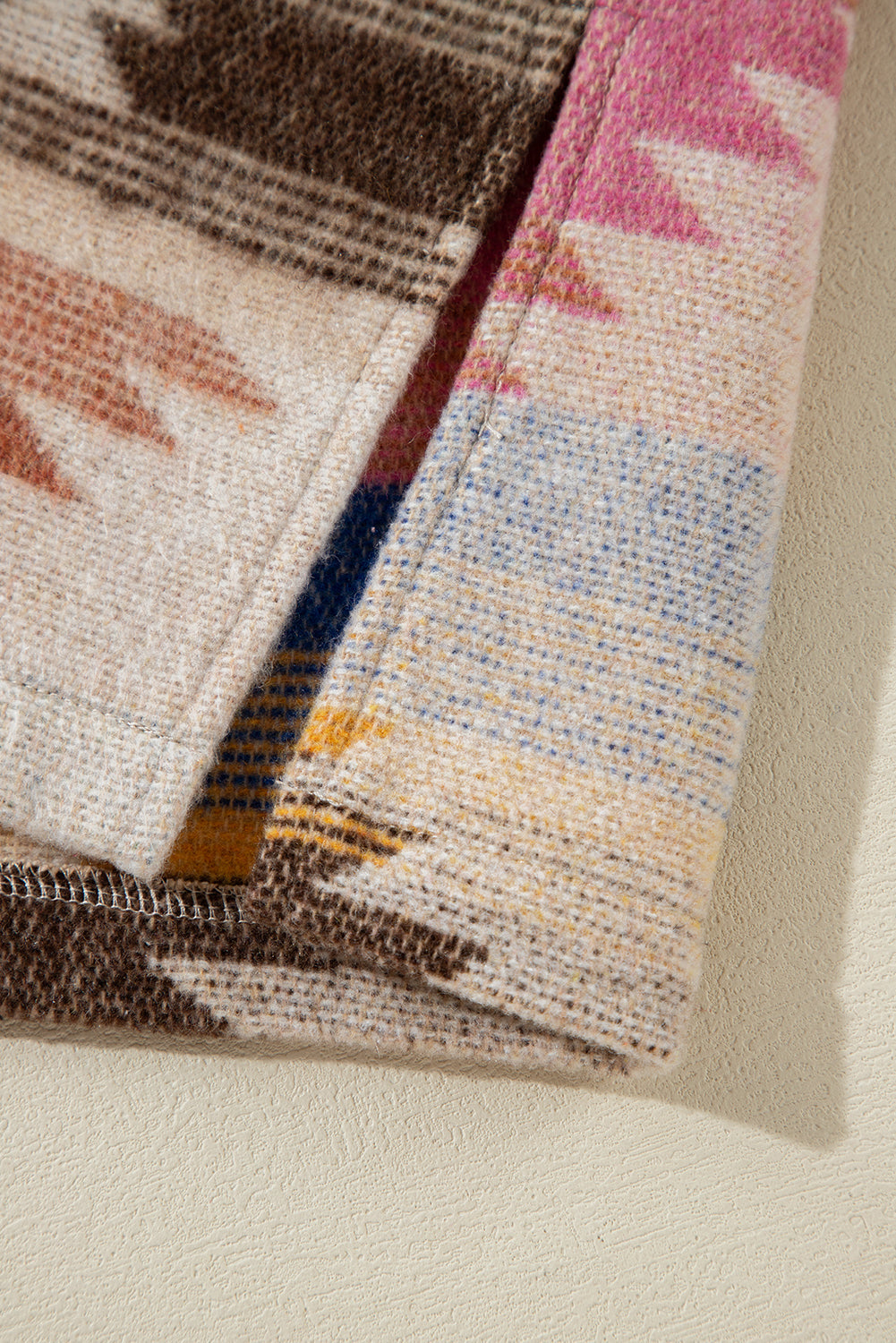 Laney aztec Print Up Shacket