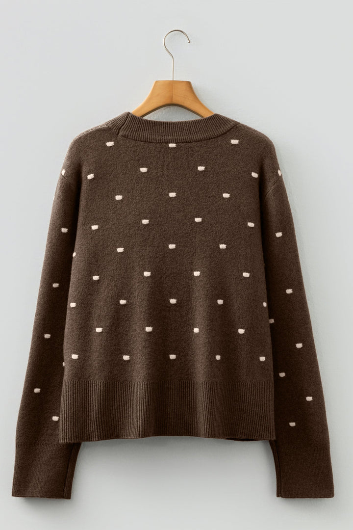 Renata Ribbed Edge Knit Sweater