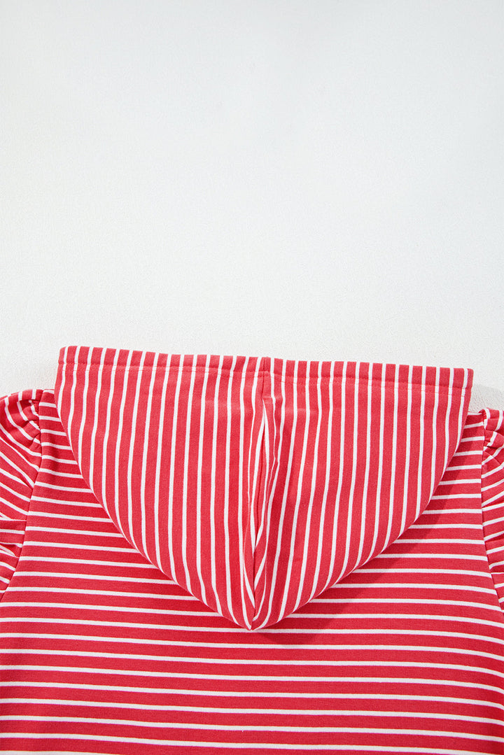 Hallie Puff Sleeve Stripe Hoodie