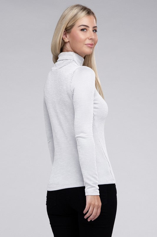 Rubie Ribbed Turtle Neck Top