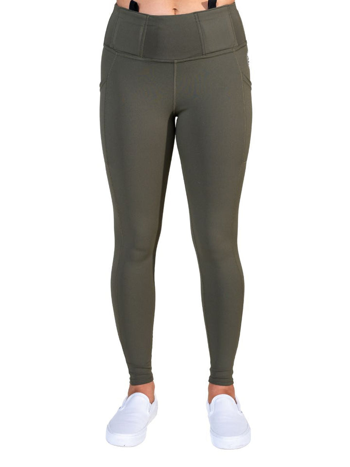 Defender Concealed Carry Leggings | Black & Olive