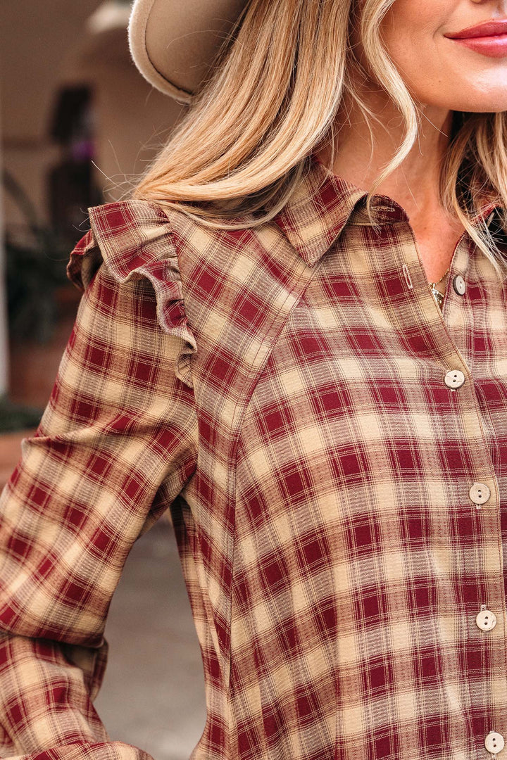 Novalee Mini Shirt Dress Long Sleeve Top
