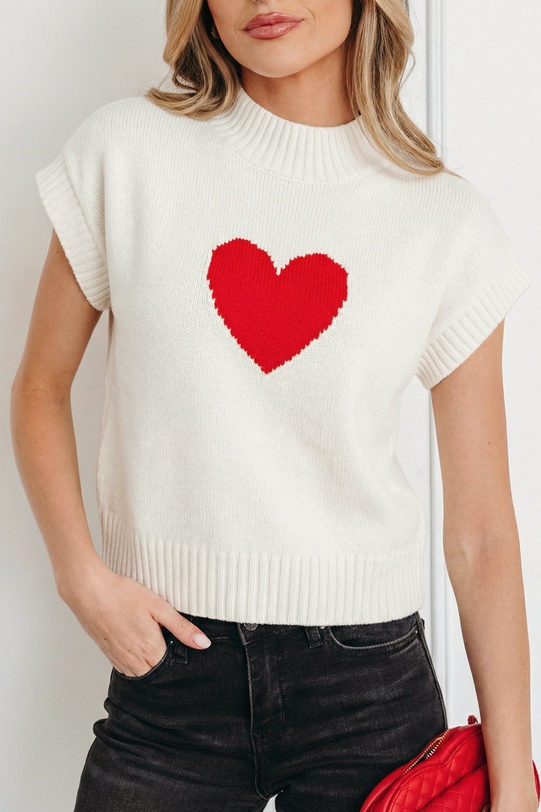 Adele Cropped Short Sleeve Sweater