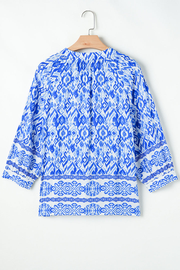 Anne 4 Sleeve Tied Blouse
