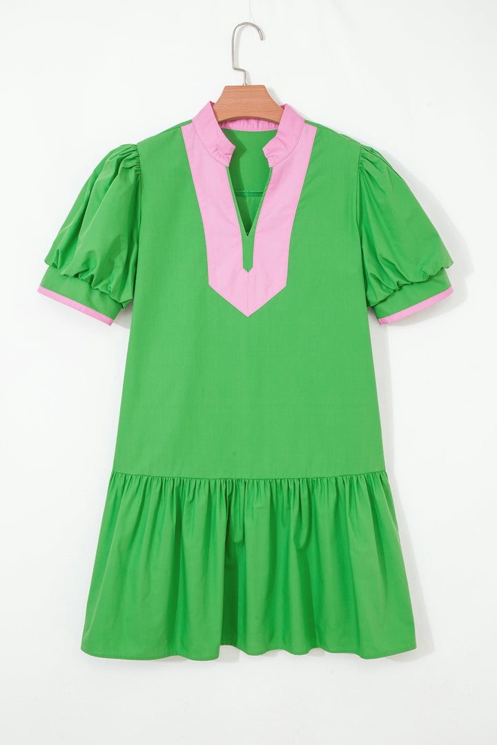 Ainara Ruffle Hem Mini Dress