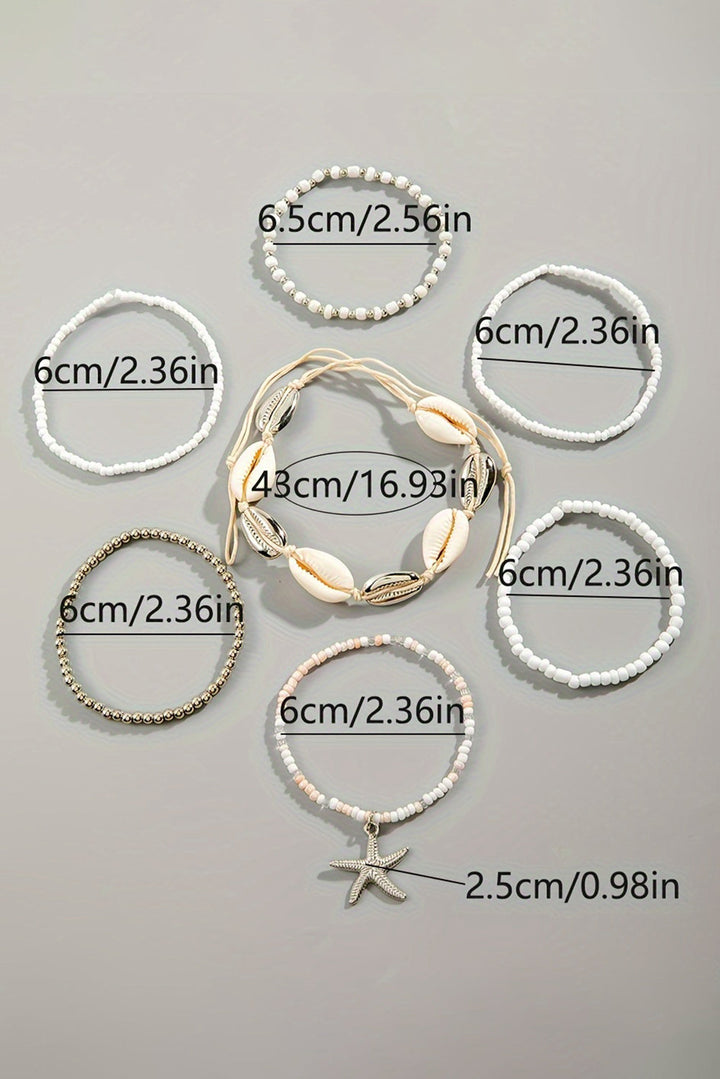 Ariya Seashell Beaded Bracelet Set