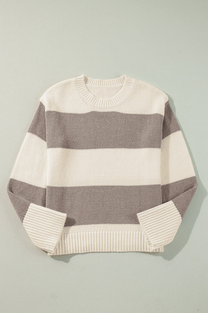Livia Colorblock Loose Pullover Sweater