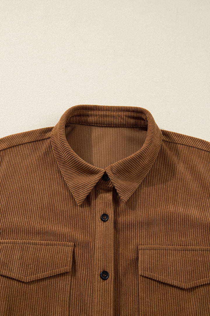 Galilea Corduroy Full Collared PLUS Shirt