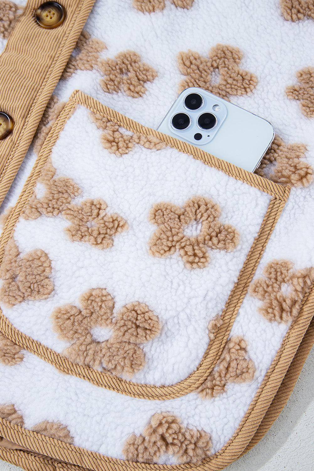 Elisa Pattern Up Fleece Jacket