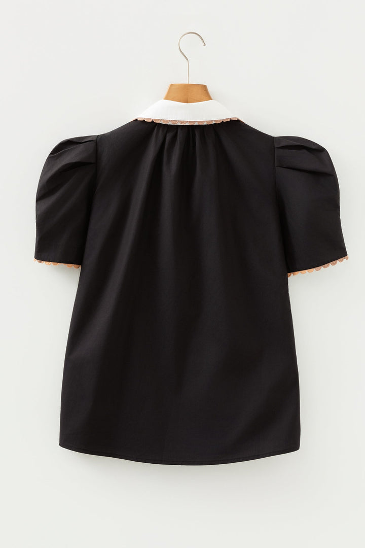 Remington Collar Short Sleeve Blouse