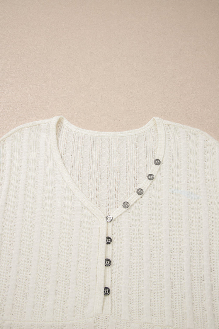 Frankie Raw Seam Henley Tee