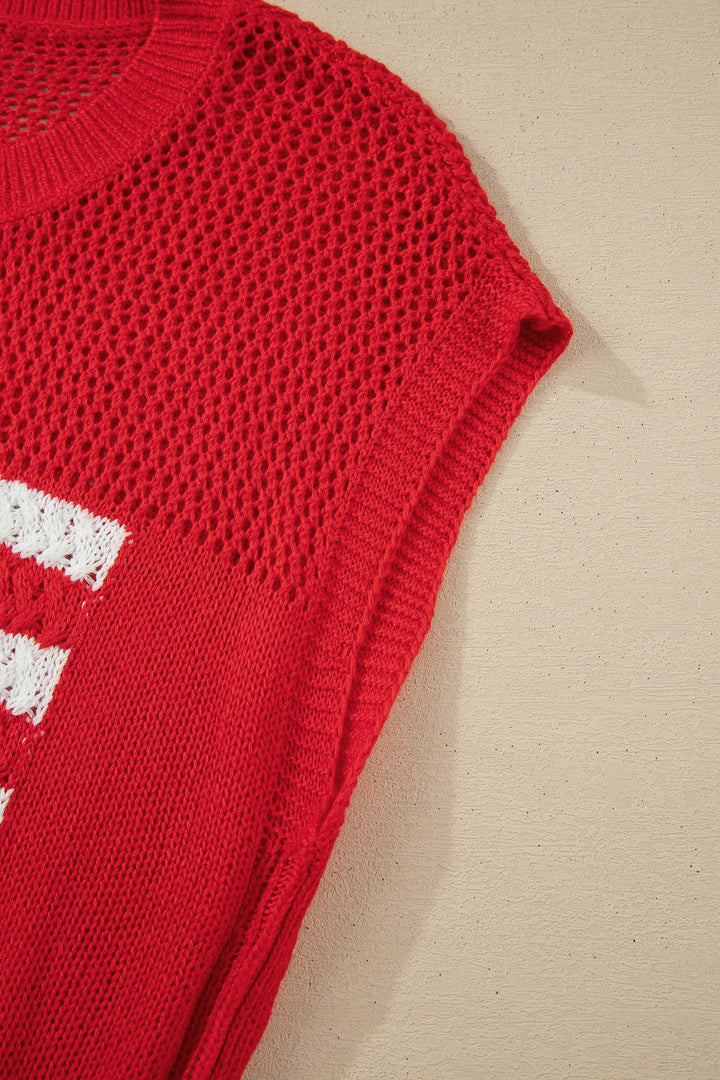 Emely Graphic Short Sleeve Sweater