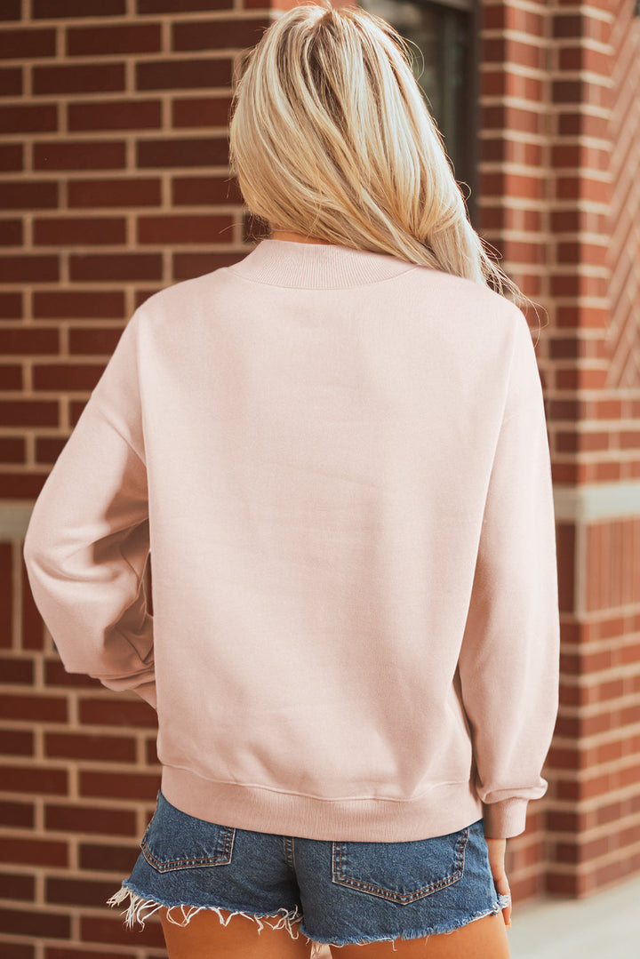 Ensley apricot Oversize Mock Sweatshirt