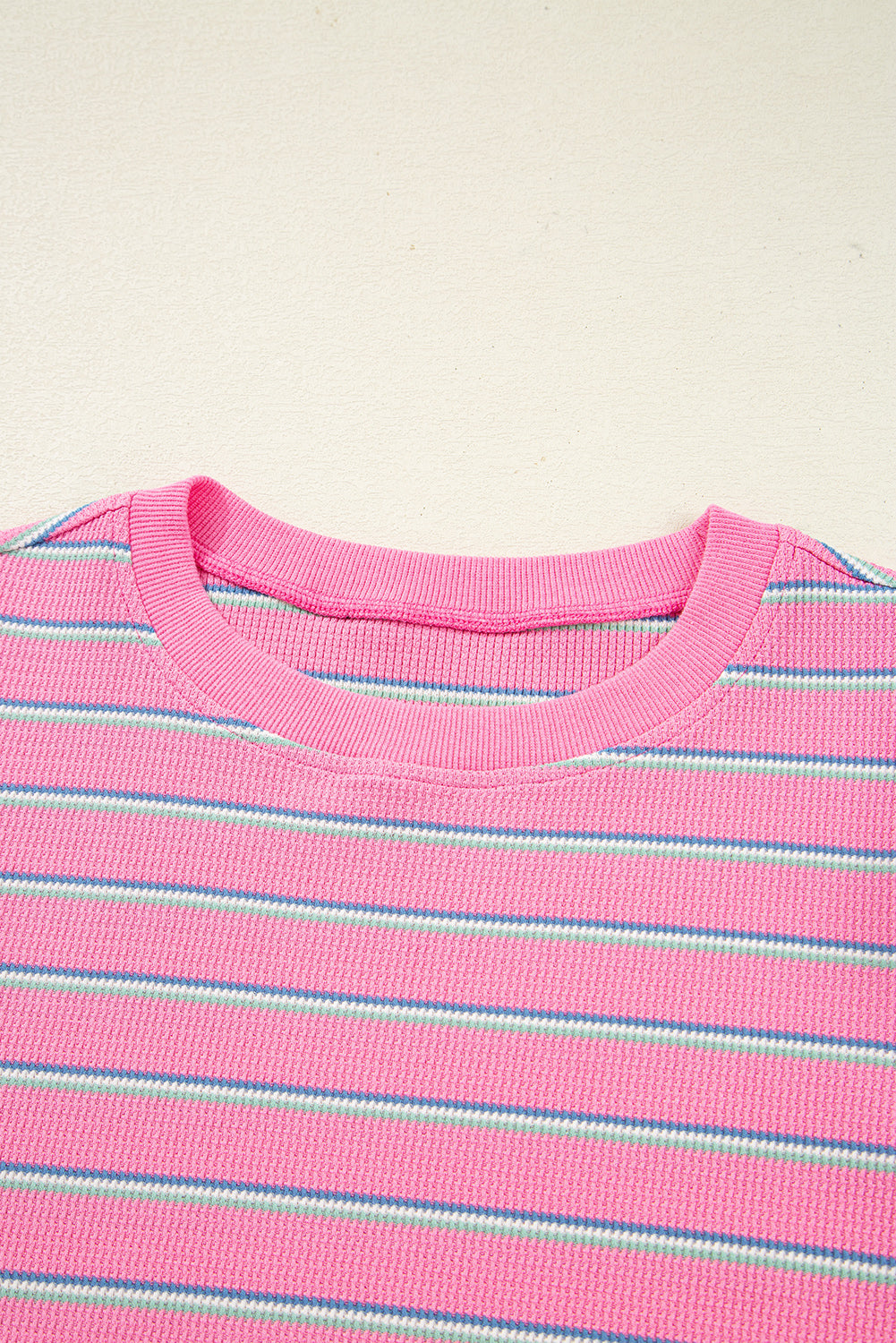 Giana Stripe Textured Knit Long Sleeve Top