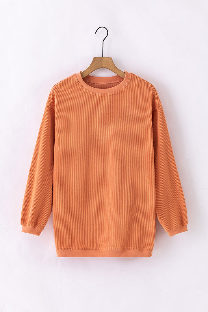 Kamryn Ribbed Corduroy Oversized Sweatshirt