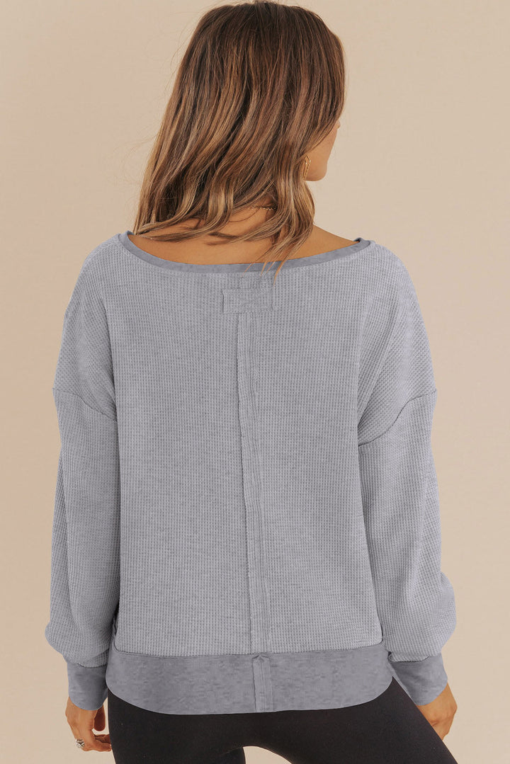 Octavia Drop Shoulder Solid Sweatshirt