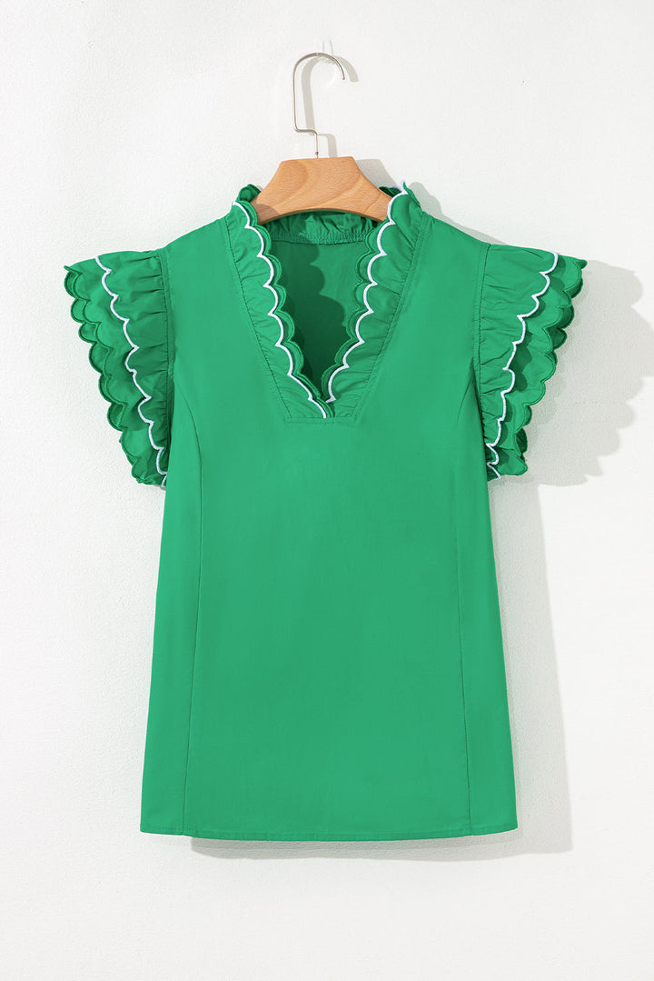 Mia Layered Short Sleeve Blouse