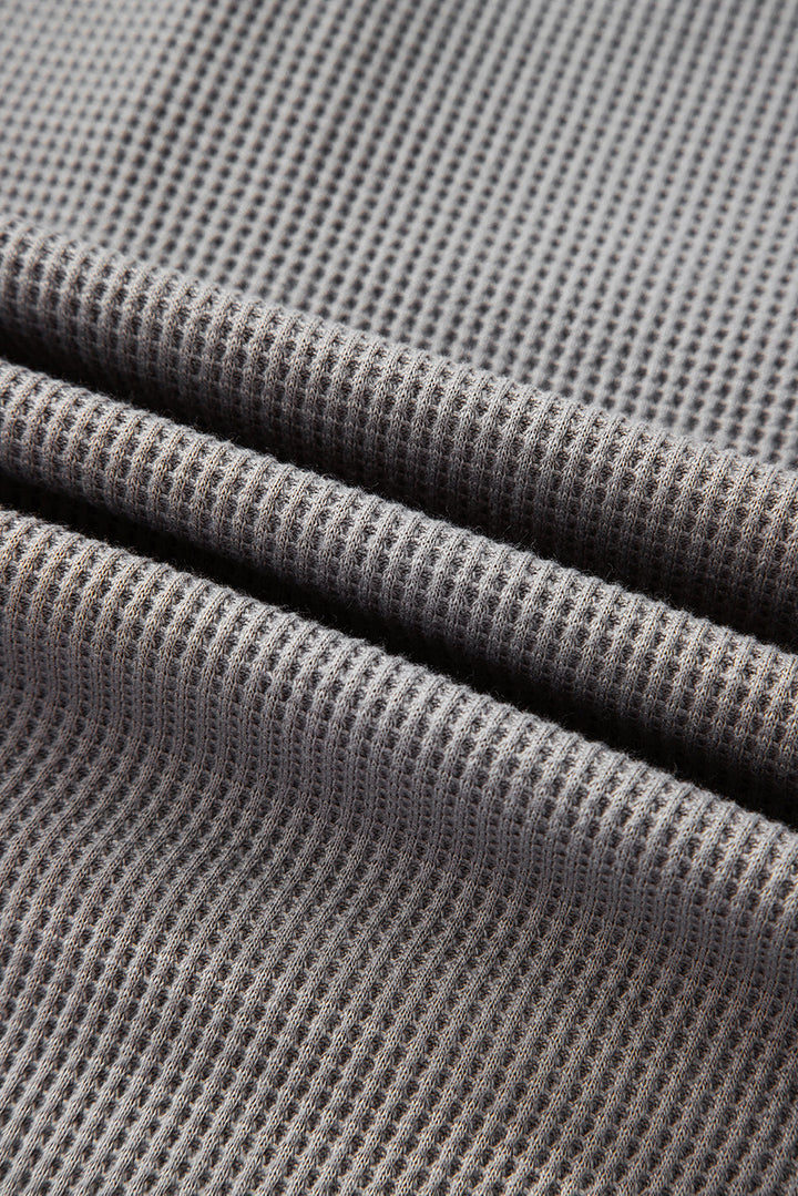 Taytum Patchwork Drawstring Hooded Long Sleeve Top