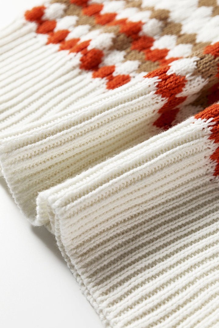 Jimena Patterned Drop Shoulder Sweater