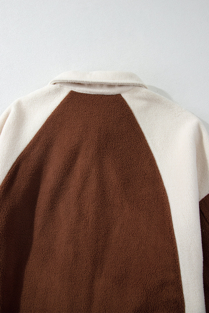 Alia Patchwork Down Fleece Shacket