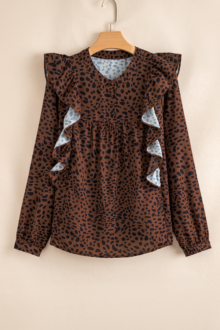 Collins Ruffled Puff Sleeve Blouse