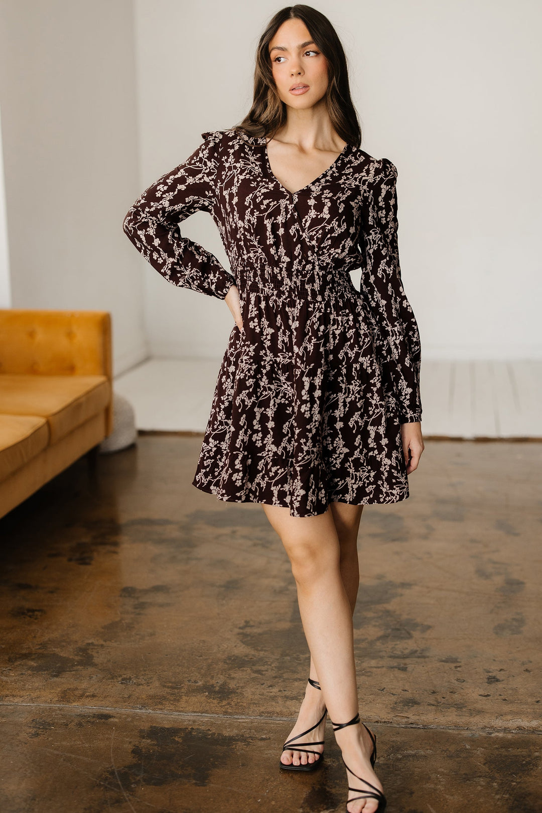 Serenity Waist Flared Mini Dress