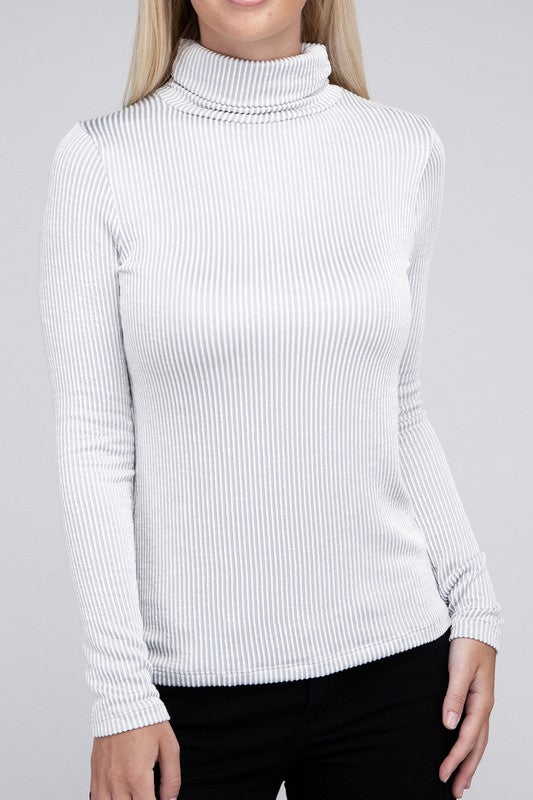 Rubie Ribbed Turtle Neck Top