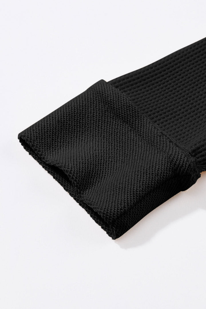 Nina Waffle Knit Long Sleeve Top