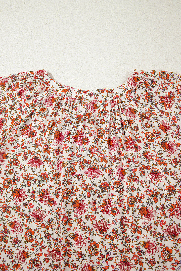 Carter Notched Puff Sleeve Blouse