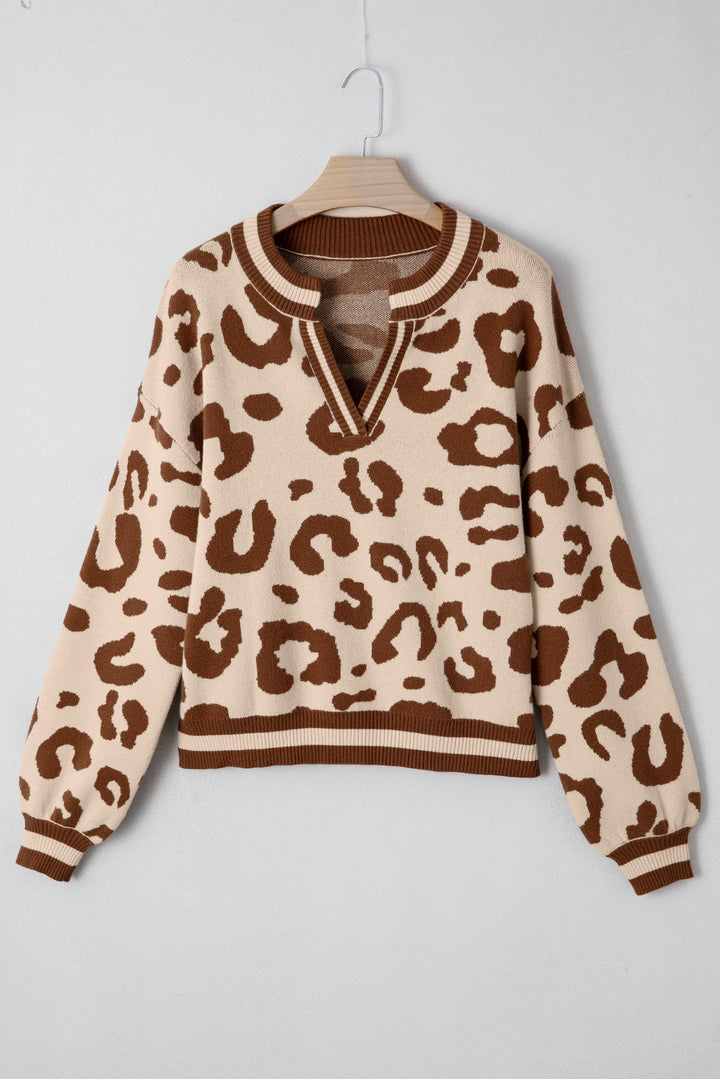 June Printed Knit Casual Sweater