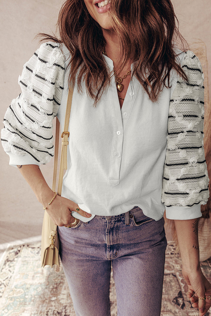 Rosa Patchwork Rib Knit Top