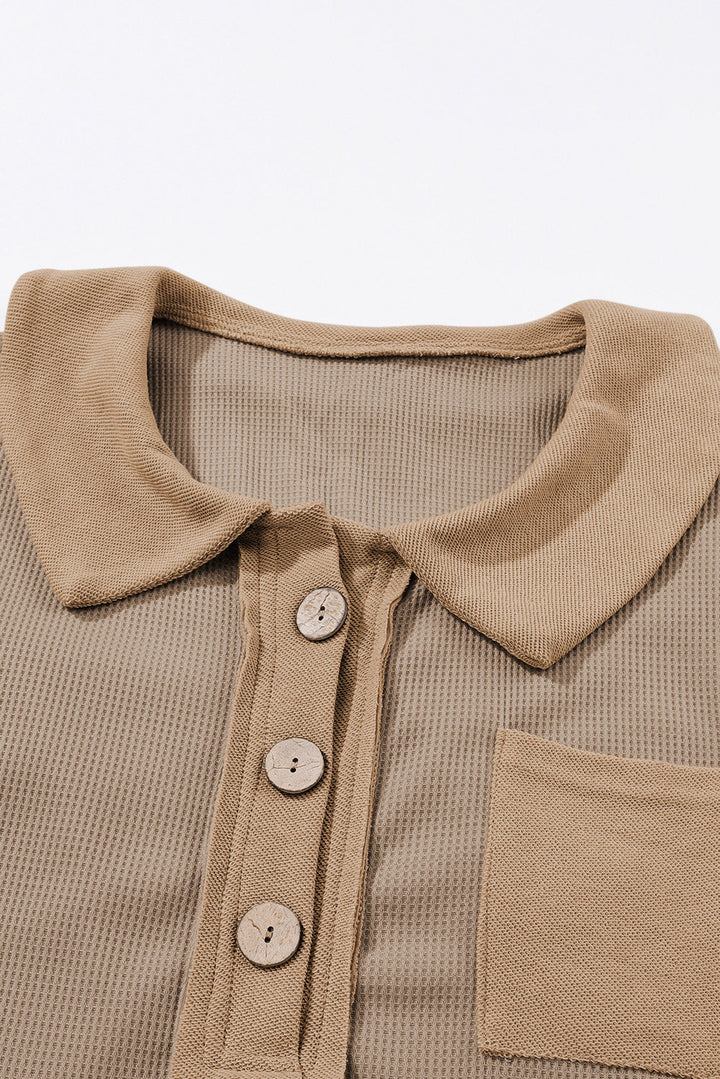 Bianca Waffle Knit Long Sleeve Top