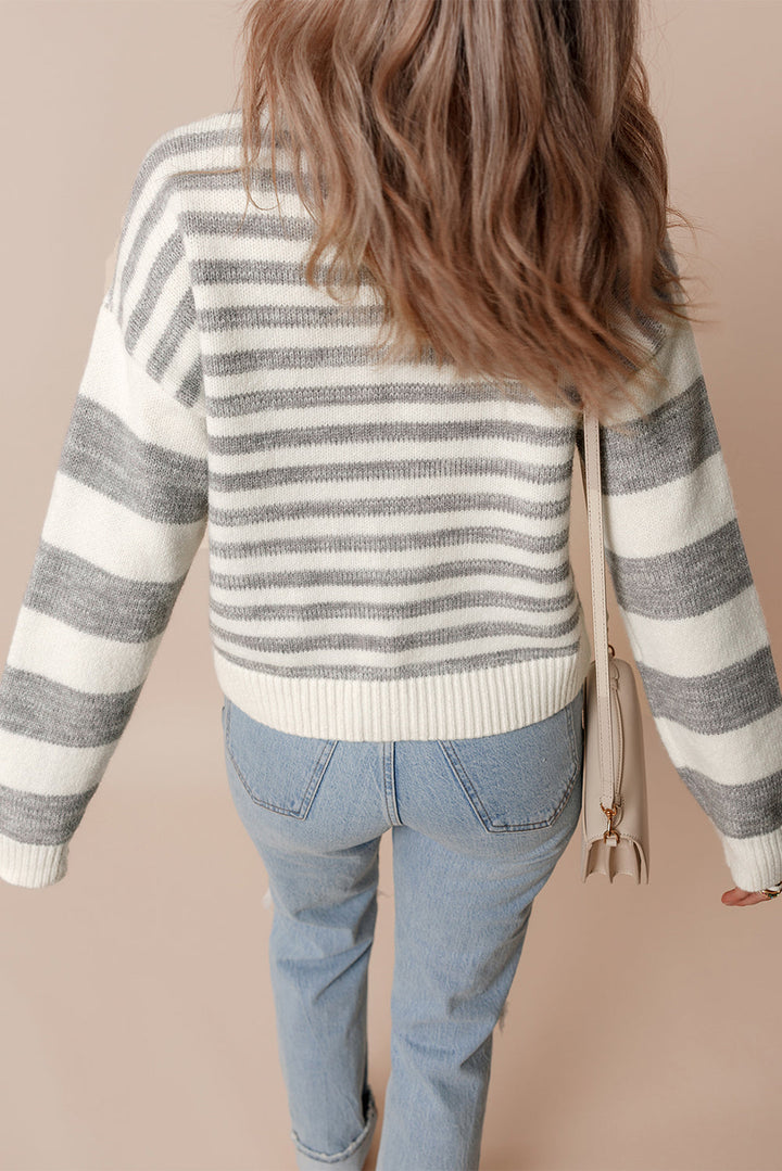 Dylan Stripe Drop Shoulder Sweater