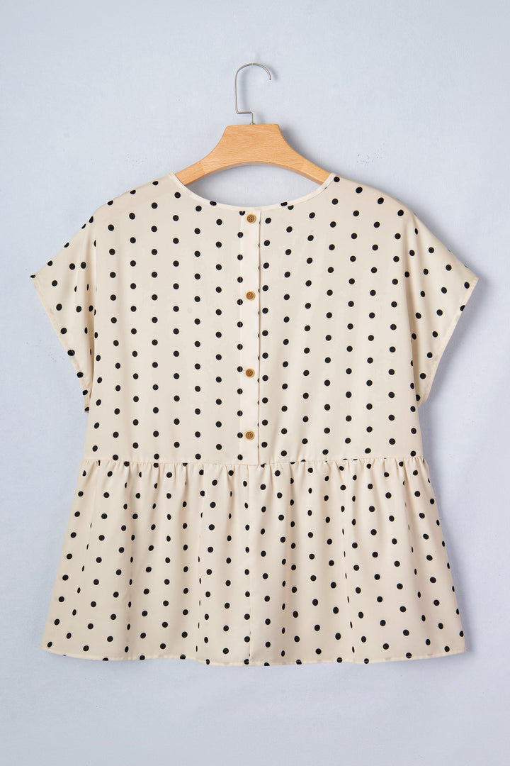 Alison Short Sleeve Babydoll PLUS Blouse