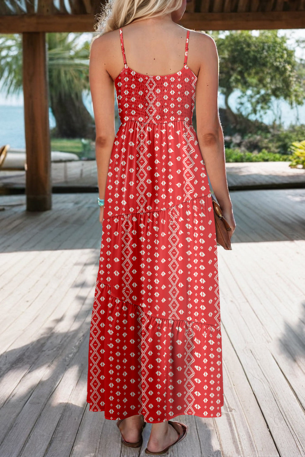 Nevaeh Straps Drawstring Maxi Dress