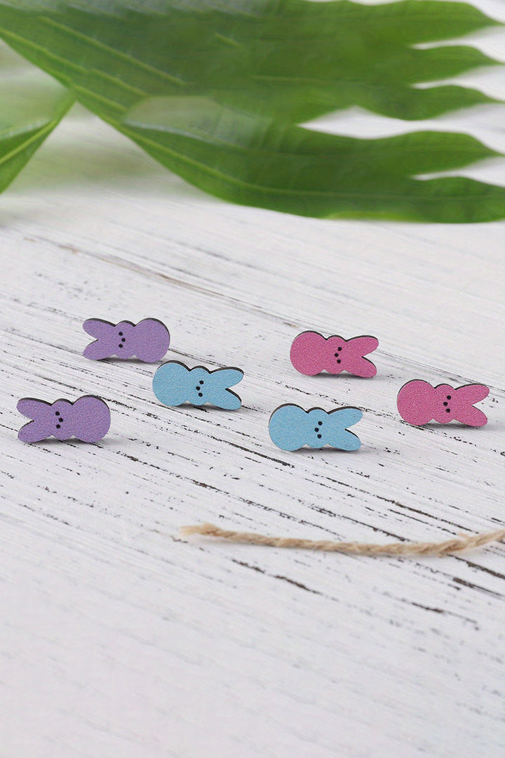 Dylan Bunny Doll Wooden Earrings