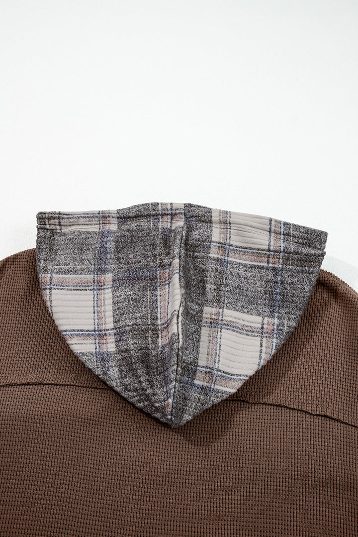 Marceline Down Drawstring Hooded Shacket