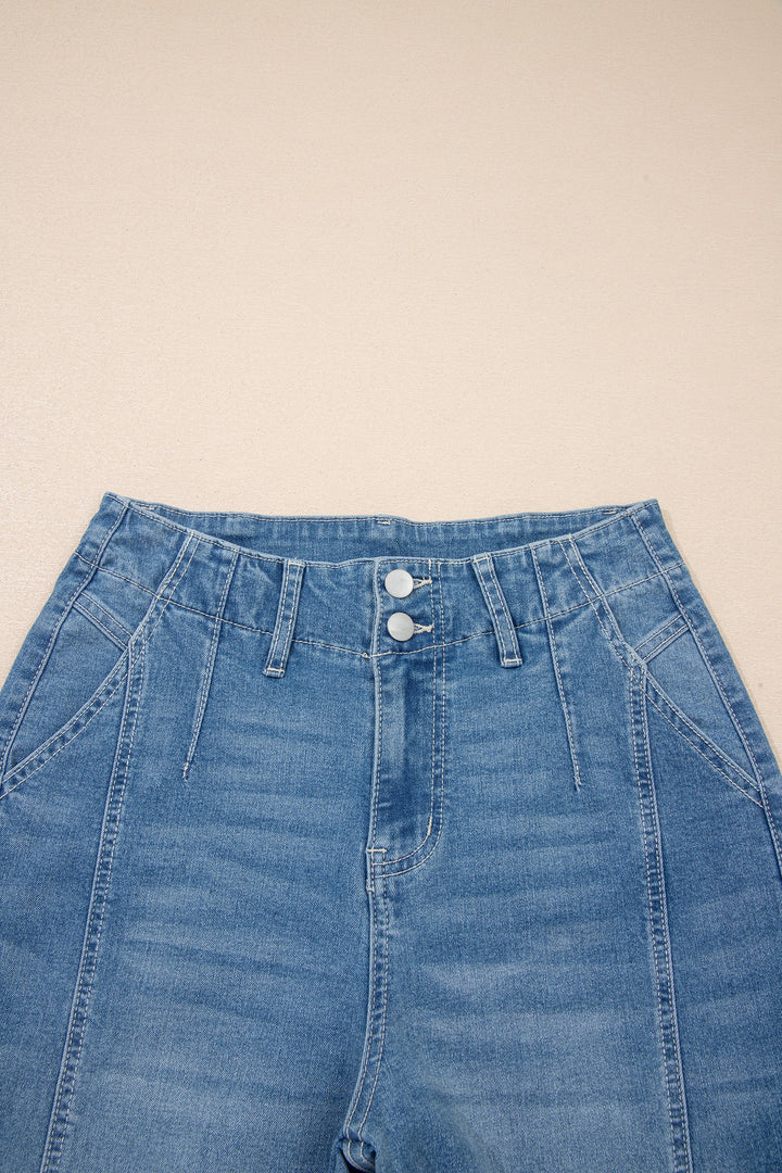 Hana Wash Cuffed Barrel Jeans