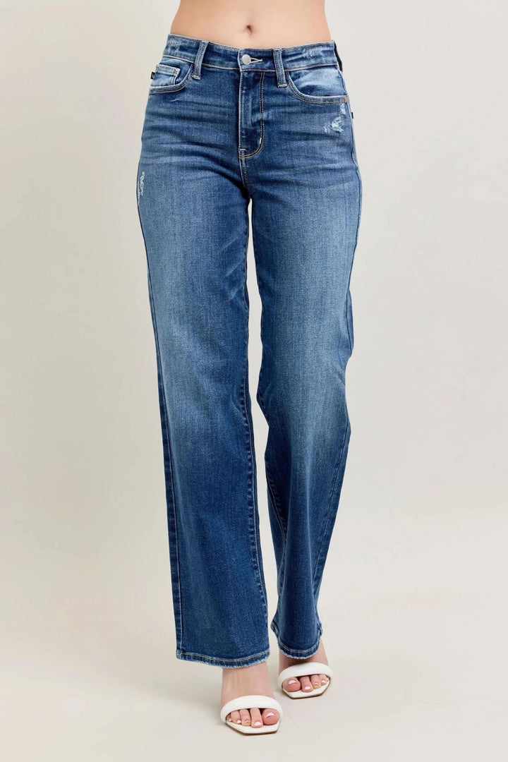 Judy Blue Full Size High Waist 90's Straight Leg Jeans