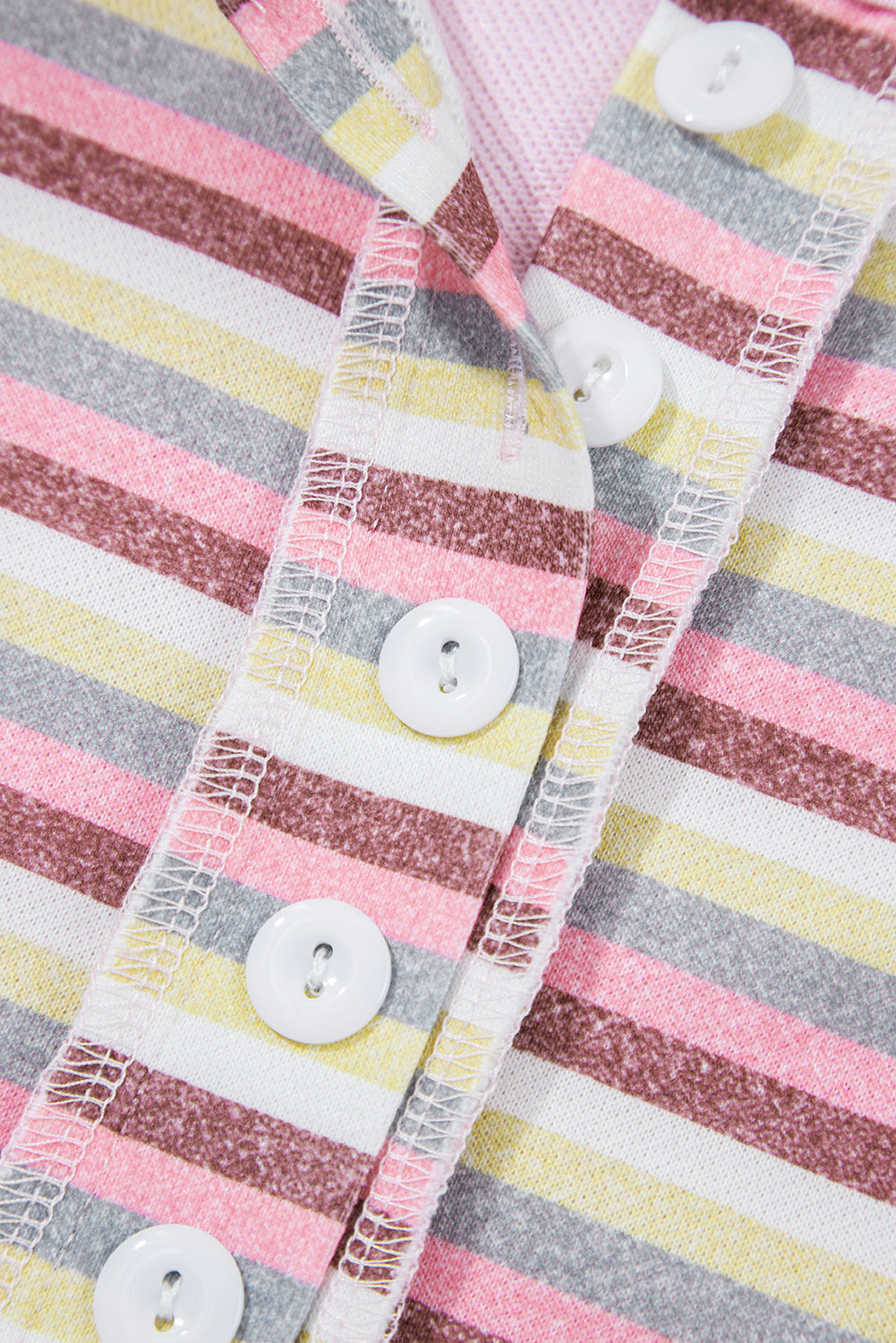 Khloe Patchwork Loose Henley Sweatshirt