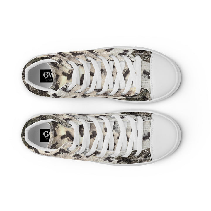 Pistol Palooza Women’s High Top Canvas Shoes