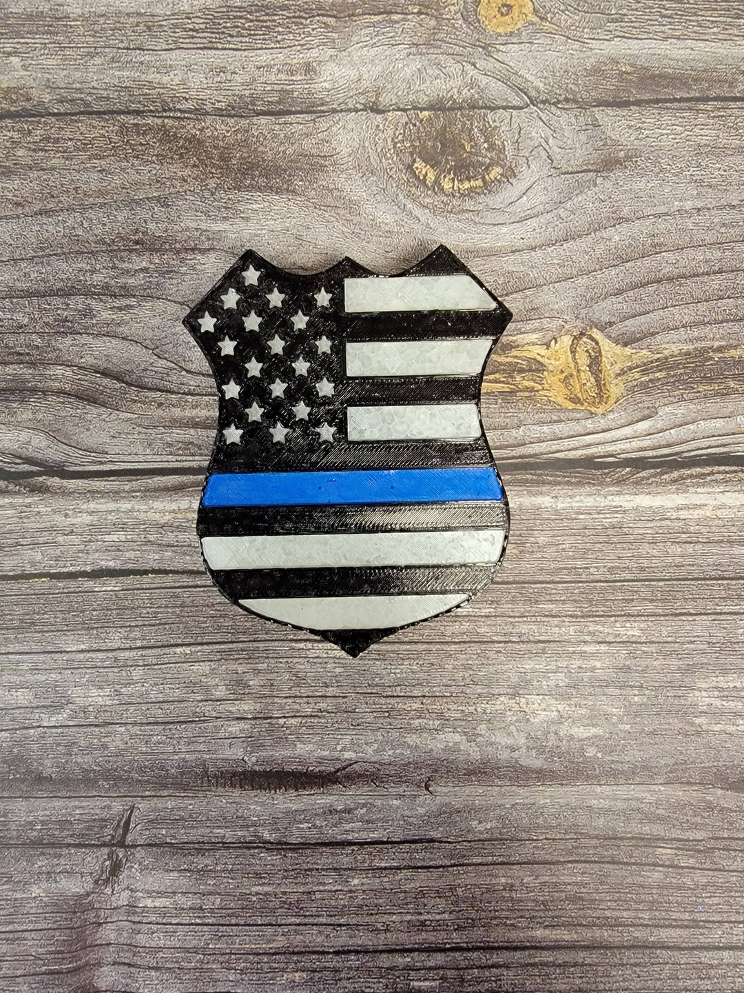 Police Badge American Flag Thin Blue Line Freshie