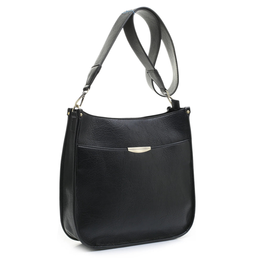 Ava Crossbody Concealed Carry Handbag by Jessie James at LovaMe Boutique in black