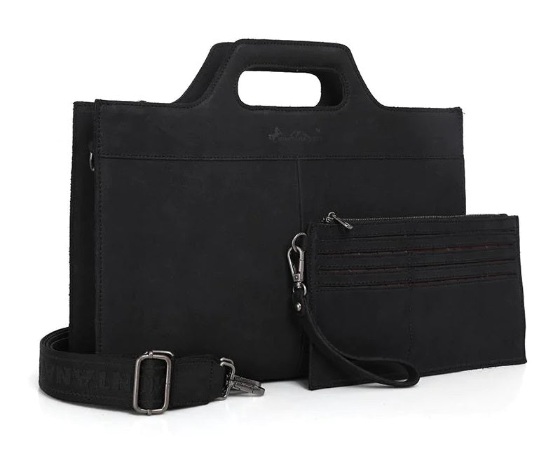 Genuine Leather Laptop Case By Montana West For Concealed Carry